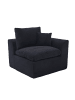ABRIHOME Einzelsitzsofa Stoffsofa mit Kissen in Schwarz