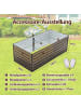 ABRIHOME Hochbeet in Holzfarbe 190x90x64 cm Metall offener Boden für Garten Terrasse
