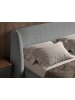Angel Cerdá Bett 7145 in Dunkelgrau / Walnuss – (B)231 x (H)239 x (T)104 cm