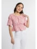 myMo Damen Bluse Mit Herzchenprint in Rosa