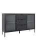 ebuy24 Sideboard Dalby Schwarz 140 x 40 cm