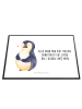 Mr. & Mrs. Panda Schreibtischunterlage Pinguin Diät mit Spruch in Weiß