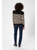Kaffe Strickpullover KAlizza Slim fit in Black/Feather Gray Mel. Stripe