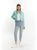myMo Damen Zip Hoodie Cropped in Aqua
