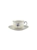 Villeroy & Boch Teetasse mit Untertasse Vieux Luxembourg in Weiß-Blau 150 ml in weiß-blau