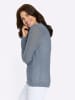 Sieh an! Ajour-Pullover in taubenblau
