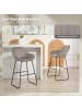 HOMCOM Barstühle-50,5L x 53B x 96H cm-Grau