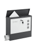 relaxdays Briefkasten mit Zeitungsfach in Anthrazit