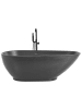 Beliani Freistehende Badewannen GUIANA in Schwarz/Silber - (W) 82 x (H) 60 x (L) 173 cm