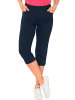 GOLDNER Kurzgröße:  Bequeme Sommerhose mit sportivem Look in marine