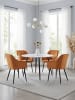 SONGMICS 2er-Set: Esszimmerstuhl in karamellbraun - (B)62.5 x (H)85 x (T)60 cm