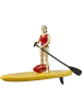 bruder Spielzeugauto 62785 Figurenset Rettungskraft Life Guard mit Stand Up Paddle