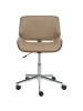 Beliani Bürostuhl TOTOWA in Beige/Braun/Silber - (W) 54 x (H) 77 x (L) 39 cm