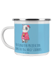 Mr. & Mrs. Panda Emaille Tasse Brautjungfern Wunder mit Spruch in Sky Blue