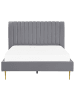 Beliani Doppelbett MARVILLE in Grau/Gold - (W) 162 x (H) 124 x (L) 225 cm