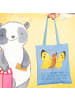 Mr. & Mrs. Panda Tote Bag Schmetterling Zitronenfalter mit Spruch in Sky Blue