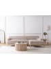 Beliani Ecksofa SOSJO in Braun - (W) 251 x (H) 74 x (L) 132 cm