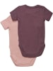 Minymo Kinder Kurzarmbody "Body SS (2-pack)" in Rosa