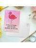 Mr. & Mrs. Panda bildkarte Flamingo Classic mit Spruch in Aquarell Pink