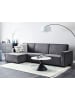 Beliani Ecksofa ROMEDAL II in Grau/Schwarz - (W) 290 x (H) 86 x (L) 173 cm rechtsseitig
