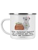 Mr. & Mrs. Panda Tasse Bestatter Herz mit Spruch in Weiß