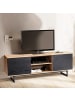 KADIMA DESIGN Lowboard Eiche-Dekor Schwarz 150x55x40 TV-Kommode Modern Design in Braun-Schwarz