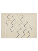 Beliani Kurzflor TEZPUR in Beige/Schwarz/Gelb - (W) 140 x (H) 200 x (L) 200 cm
