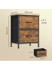 SONGMICS Kommode Bellah in Vintagebraun - (B)39.6 x (H)52.2 x (T)30 cm