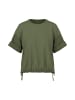 MARC CAIN T-Shirt im Materialmix in Grün