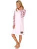 NORMANN Nachthemd langarm Kuschelinterlock Faultier - 49330 in rosa