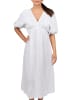 Reichstadt Damen Relaxed Fit Sommerkleid Musselin in White