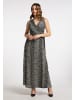 faina Maxikleid Mit Leoprint in Grau Leo