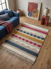 KADIMA DESIGN Jute-Teppich Handgewebt WHARFE Streifen Geometrisch 35% Wolle in Multi