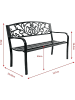 COSTWAY Gartenbank 2-3 Sitzer in Schwarz