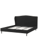 Beliani Doppelbett COLMAR in Schwarz/Braun - (W) 192 x (H) 107 x (L) 215 cm
