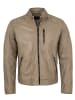 JILANI Lederjacke Kapuze Lammnappa in Beige