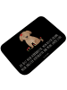 Mr. & Mrs. Panda Badteppich Hund Dame mit Spruch in Schwarz