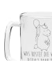 Mr. & Mrs. Panda Gravur Bierkrug Einhorn Luftballon mit Spruch in Transparent