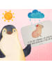 Mr. & Mrs. Panda Badezimmermatte Capybara Blume mit Spruch in Weiß
