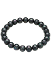 Lulu & Jane Perlen-Armband Muschelkernperle in anthrazit