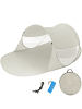 tectake Pop-Up Strandmuschel Angelika 245 x 145 x 95 cm, grau