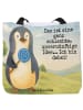Mr. & Mrs. Panda Shopper Pinguin Lolli Design mit Spruch in Weiß