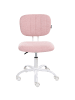 Beliani Bürostuhl BUBBLY in Rosa/Weiß - (W) 52 x (H) 78 x (L) 52 cm