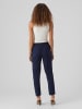 Vero Moda Legere Leinen Stoffhose Casual Schlupf Hose Ankle Pants in Blau-2