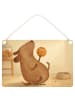 Mr. & Mrs. Panda Wandbild Holz Hund Keks Design ohne Spruch in Weiß