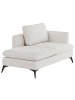 Beliani Chaiselongue SIEVOZ in Beige/Schwarz - (W) 155 x (H) 84 x (L) 85 cm