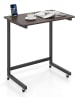 COSTWAY Beistelltisch mit Rollen 60 x 39,5 x 66 cm in Braun