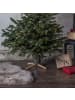STAR Trading Moderner Weihnachtsbaumständer ,Granig' aus Metall und Holz, grau-natu