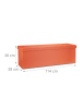 relaxdays Faltbare Sitzbank in Orange - (B)114 x (H)38 x (T)38 cm