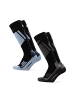 2er Pack Merino Skisocken Toni in Schwarz-Blau